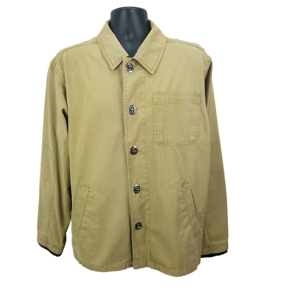 Sperry Top Sider Jacket Men's Basic Coat Size Large Khaki Beige Outdoor Preppy‎